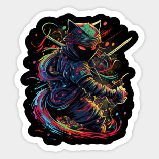 Get Your Ninja Cat T-Shirt and Express Your Style Sticker